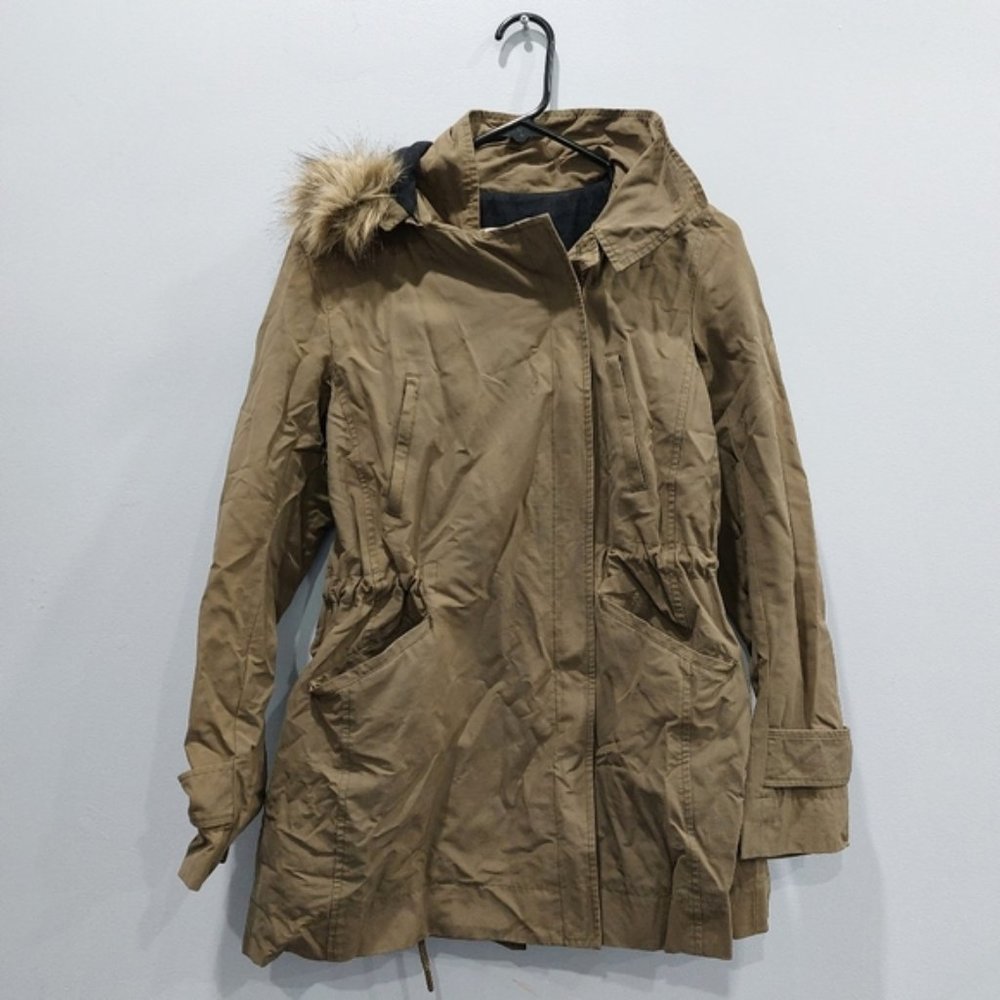 Ann Taylor Loft Military Green Utility Parka Jacket Size XS